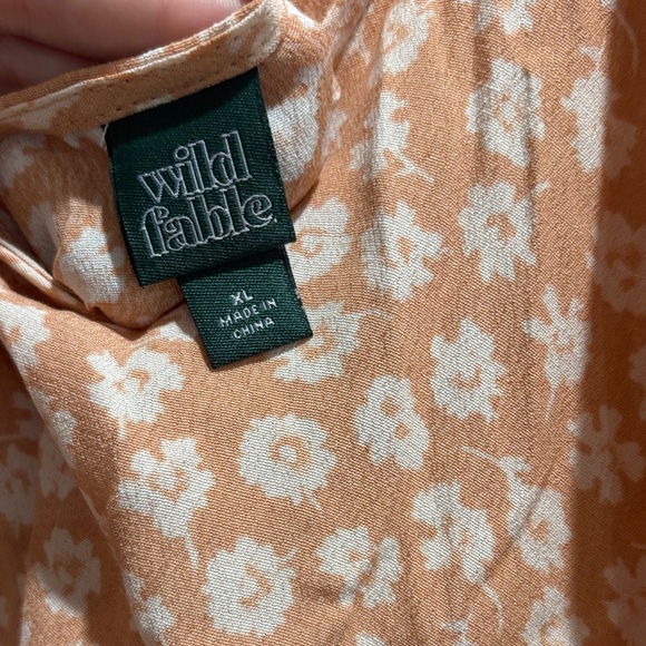 Wild Fable Orange Floral Mini Dress - Picture 4 of 4